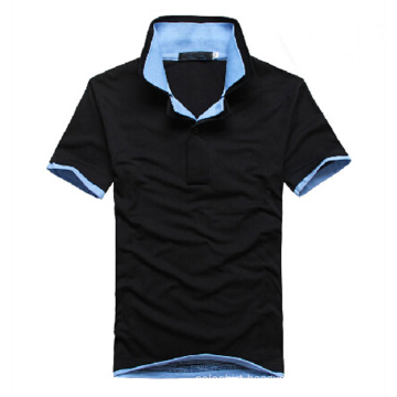 Short Sleeve High Quality Men′s Double Collar Polo Shirt